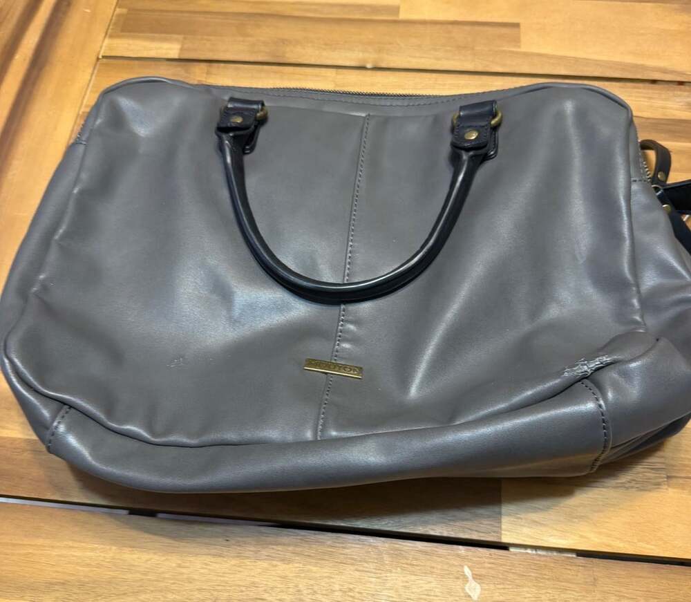 Mouton by Fontanet & Mingo Gray Leather Handbag